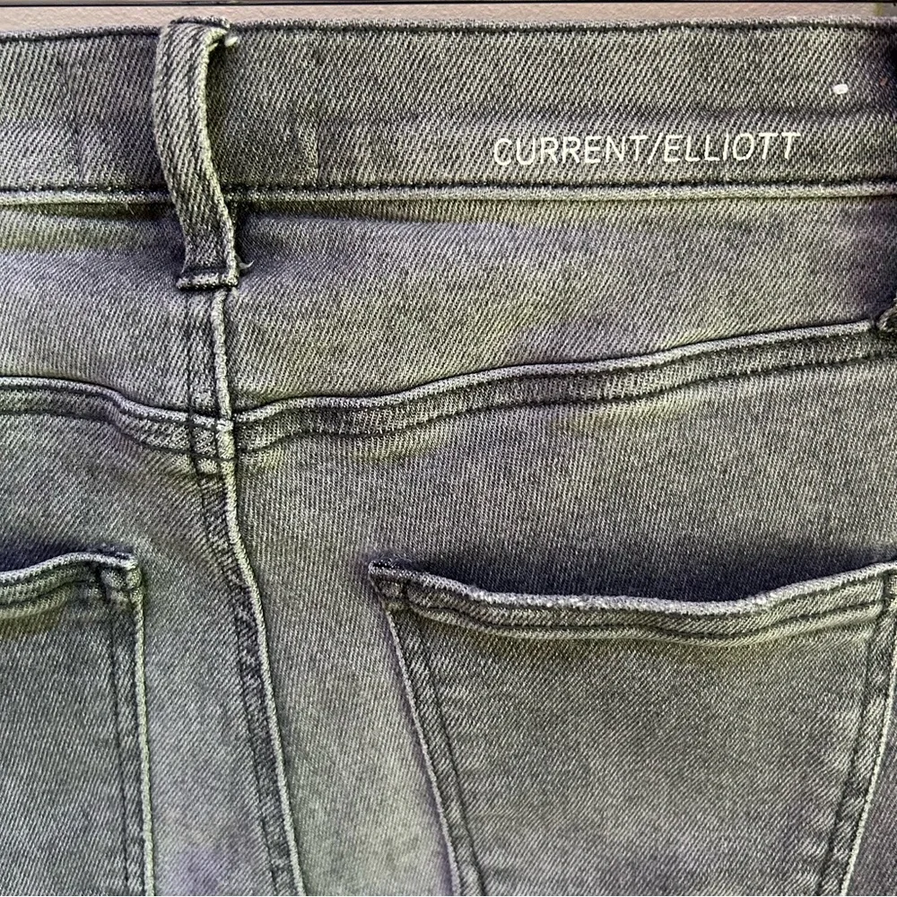 Current/Elliott ~Women’s Ultra High Waist Skinny Jeans Gray Fade Out Destroy 27 - Picture 11 of 16
